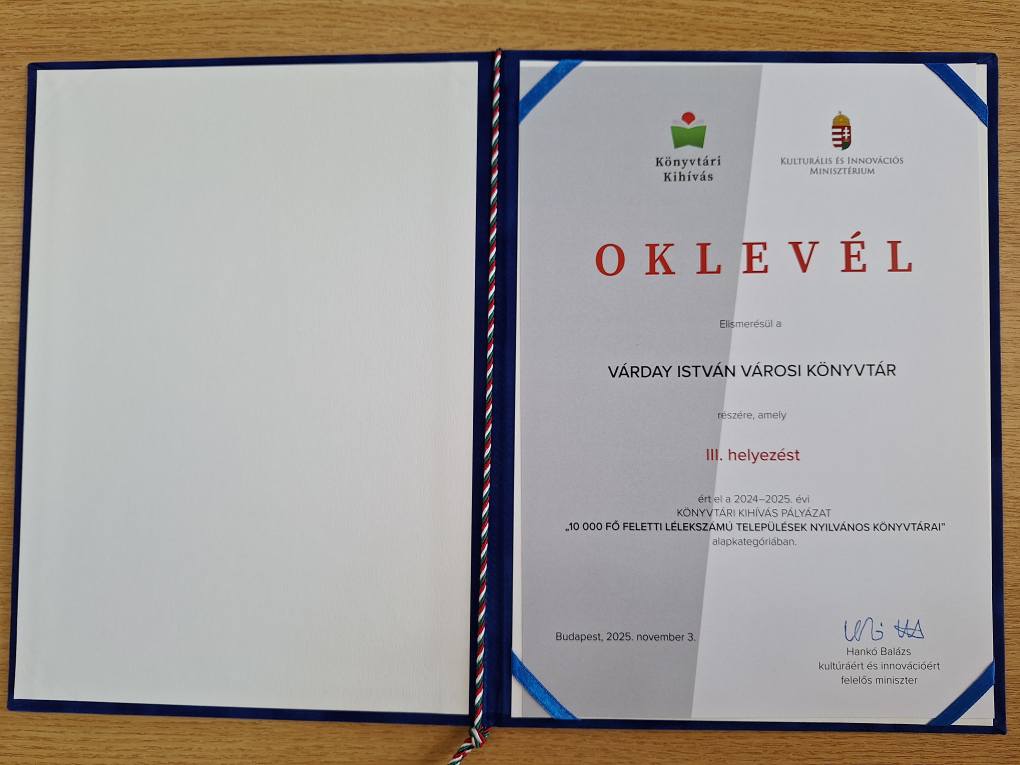 A legjobbak között a kisvárdai könyvtár!