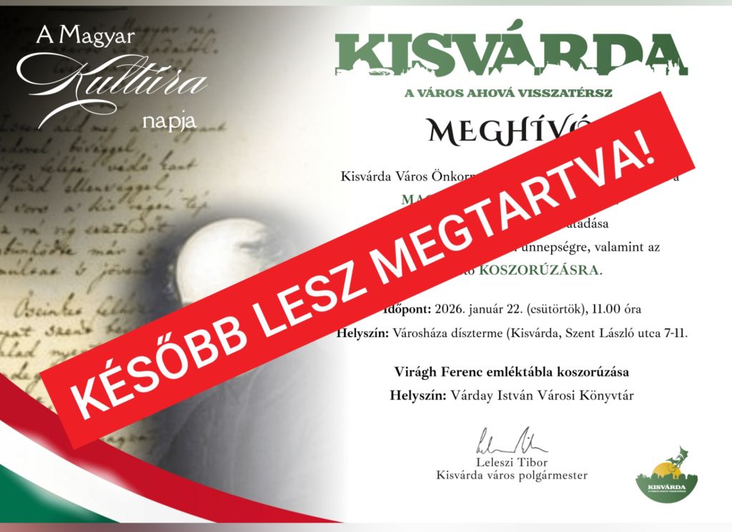 Később lesz a városi ünnepség és díjátadás!