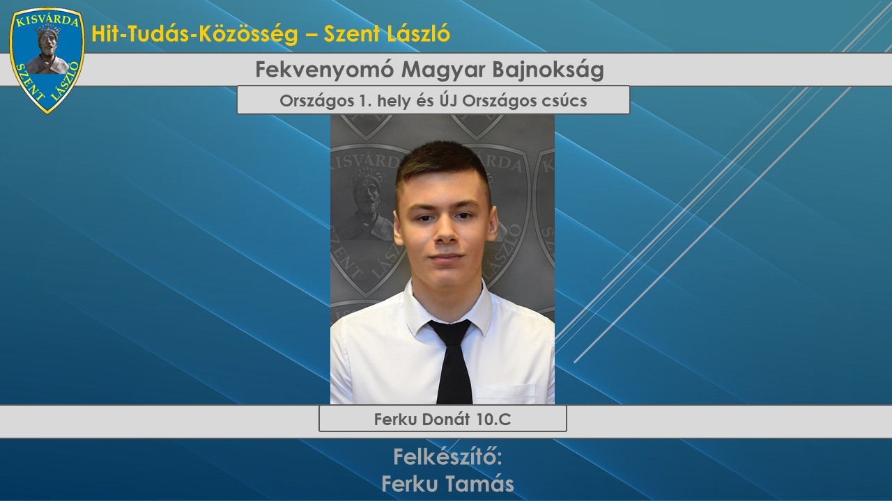 Országos rekord fekvenyomásban