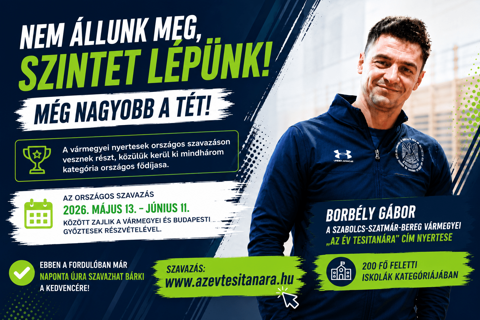 Legyen kisvárdai az ország legjobb tesitanára!