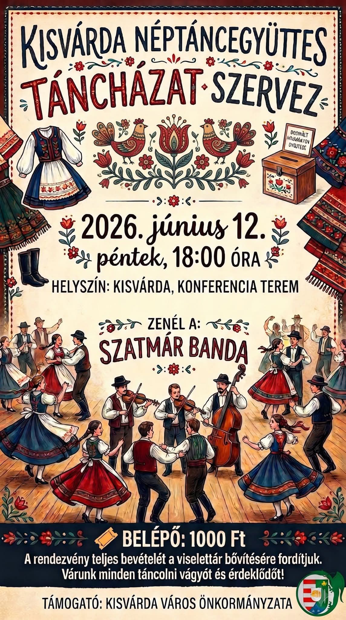 Táncház a Kisvárda Néptáncegyüttes szervezésében