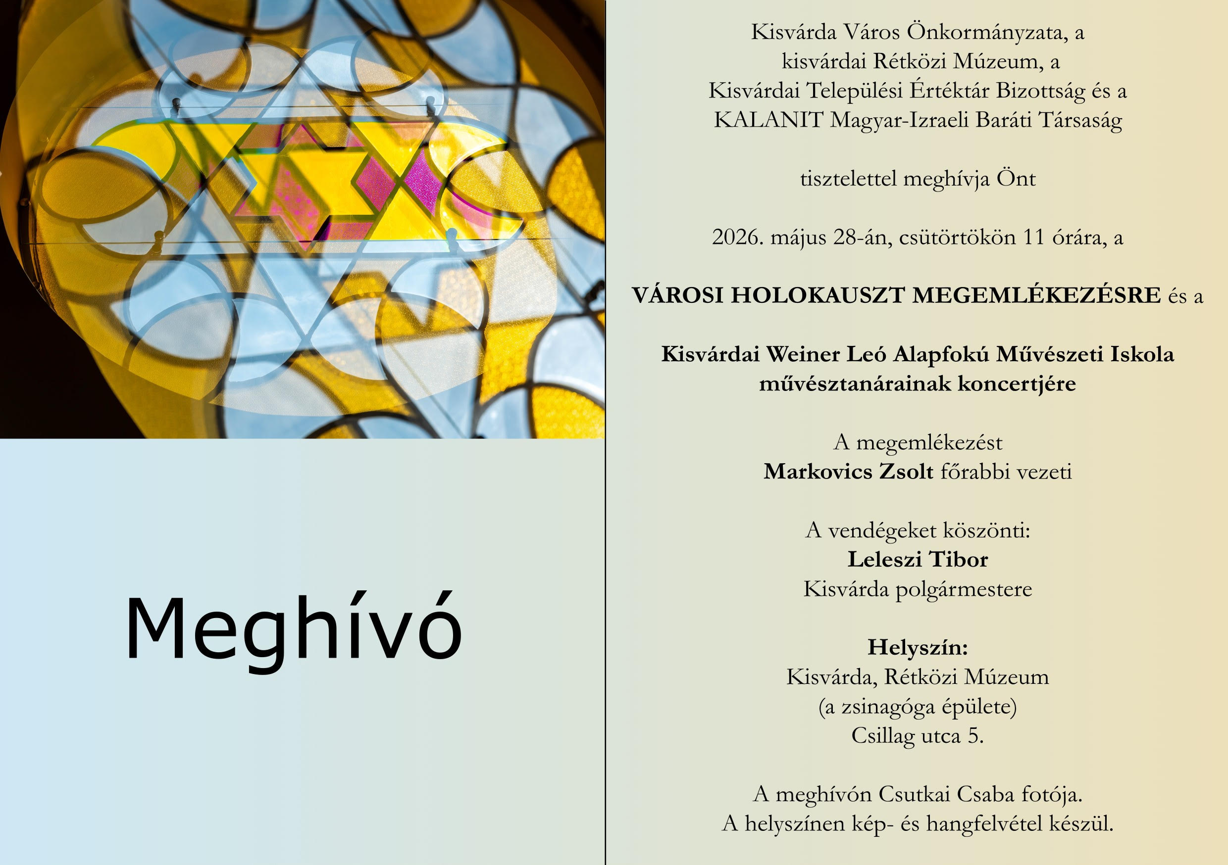 Holokauszt megemlékezés