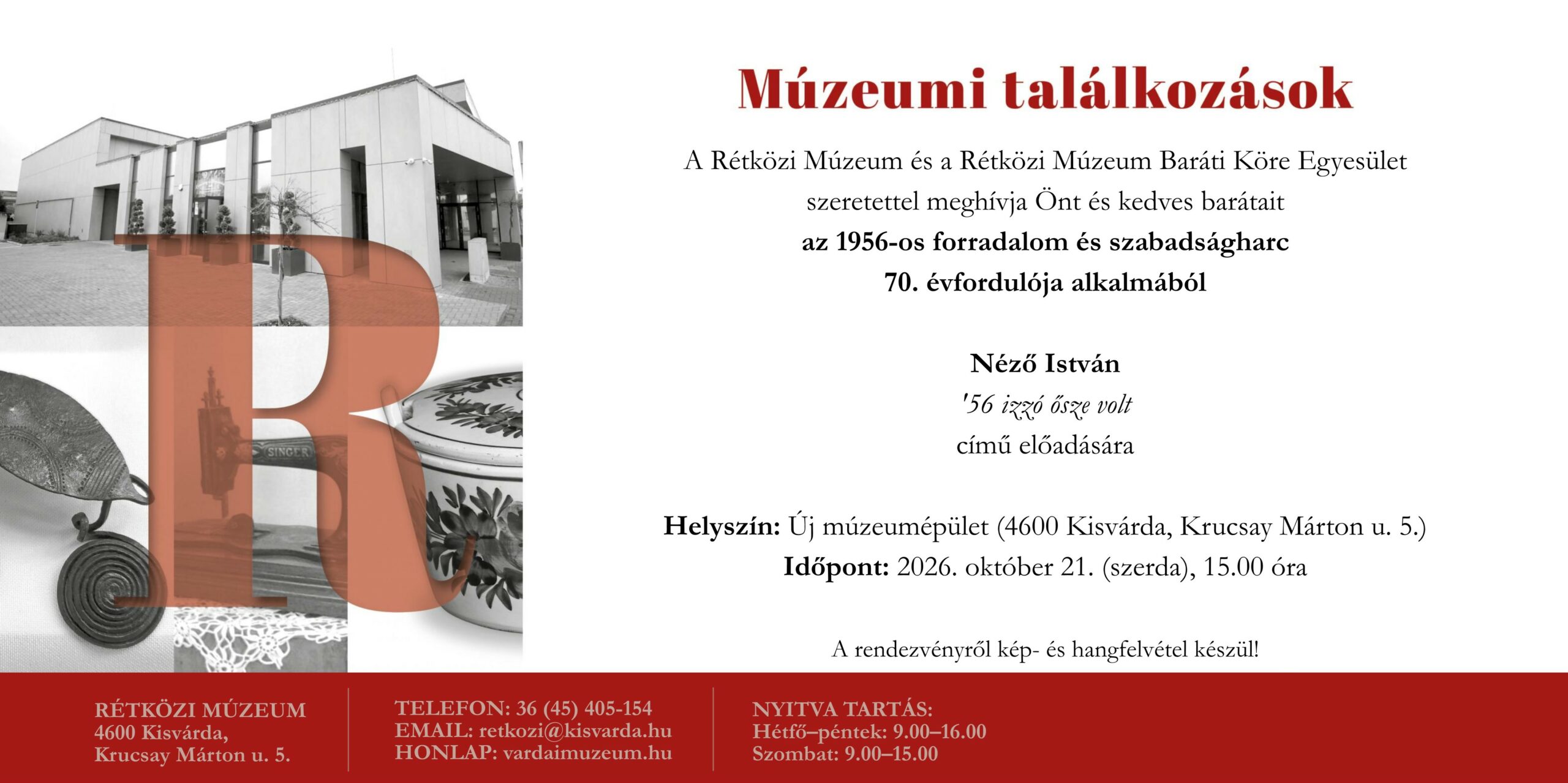 Múzeumi találkozások – ’56 izzó ősze volt
