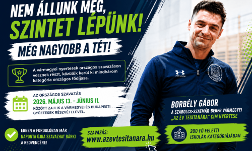Legyen kisvárdai az ország legjobb tesitanára!