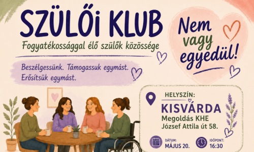Szülői Klub – Nem vagy egyedül!
