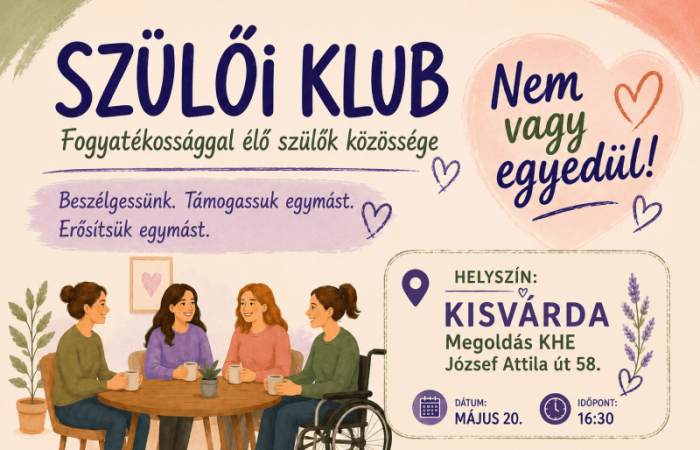 Szülői Klub – Nem vagy egyedül!