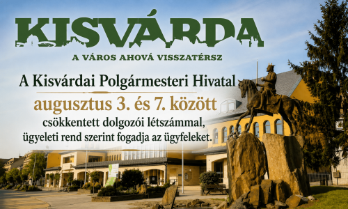 Ügyeleti rendben, de továbbra is a lakosság szolgálatában tart nyitva a Kisvárdai Polgármesteri Hivatal