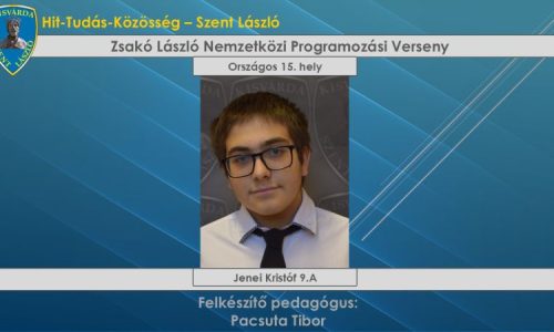 Országos 15. hely programozásból