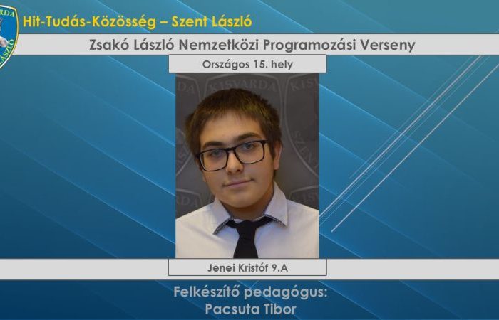 Országos 15. hely programozásból