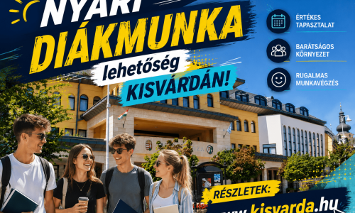 Nyári DIÁKMUNKA lehetőség KISVÁRDÁN!