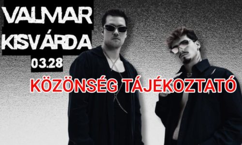 VALMAR koncert – közönség tájékoztató