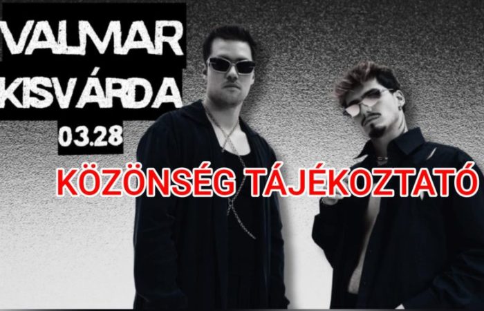 VALMAR koncert – közönség tájékoztató